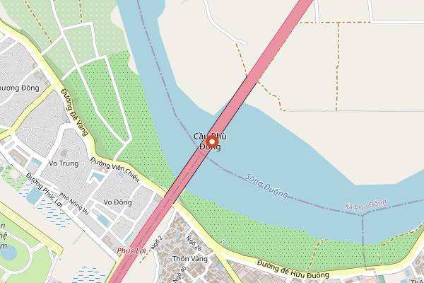 Map showing Chợ Đồng Xuân in Hanoi