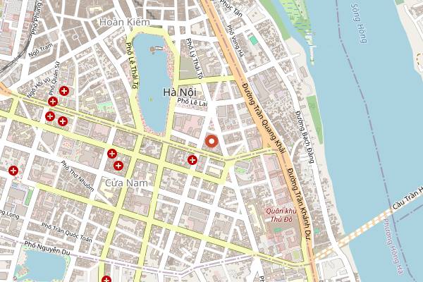 Map showing angelina in Hanoi