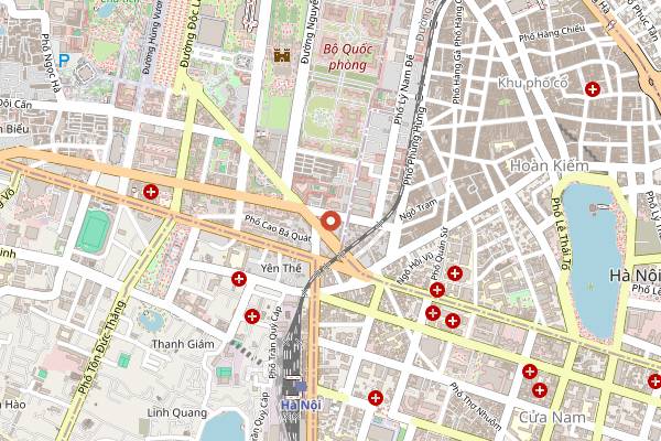 Map showing Cafe Linden in Hanoi