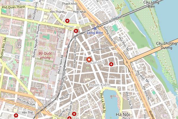 Map showing Chả Cá Lã Vọng in Hanoi