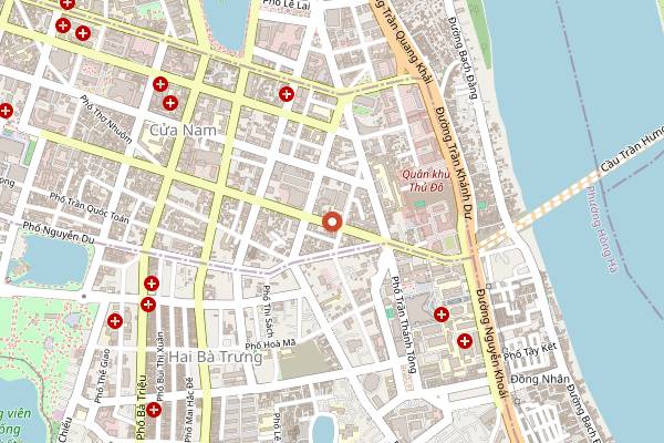 Map showing SteakOut in Hanoi