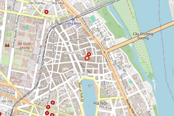Map showing The Gourmet Corner Restaurant in Hanoi