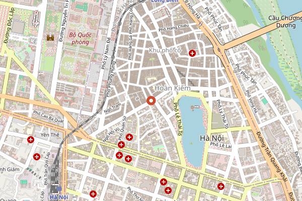Map showing Tung’s Kitchen in Hanoi