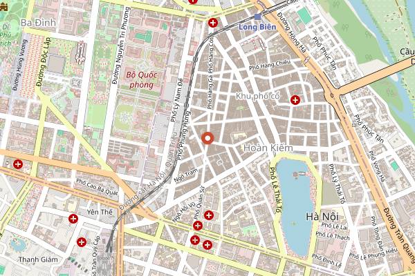 Map showing Bún Bò Nam Bộ Bách Phương in Hanoi