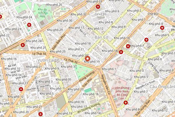 Map showing Cheo Leo Cafe in Ho Chi Minh City
