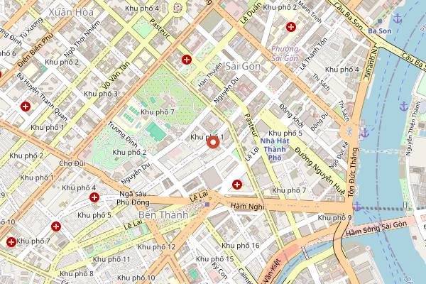 Map showing CỘI Saigon in Ho Chi Minh City