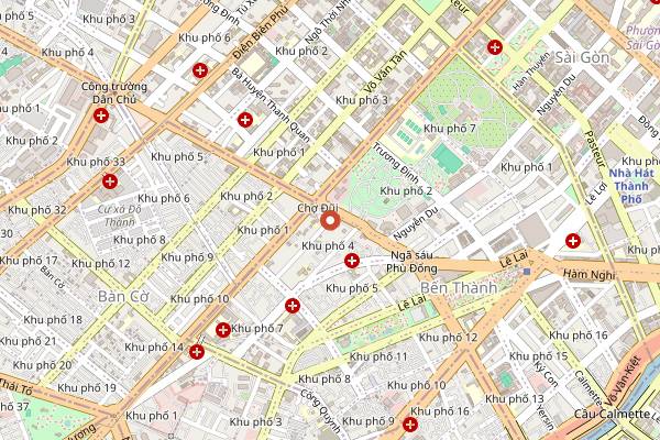 Map showing Le'Fê Rooftop Bar in Ho Chi Minh City