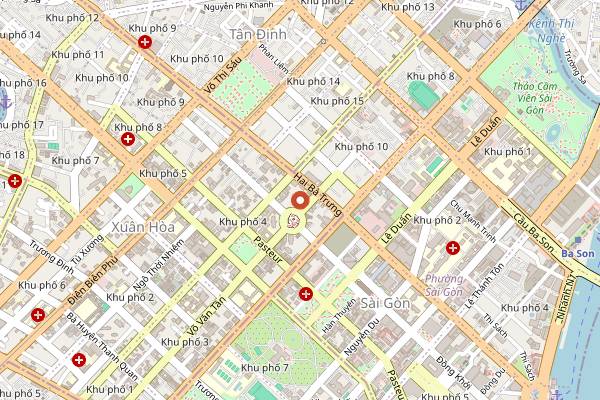 Map showing Ba Co Loc Coc in Ho Chi Minh City