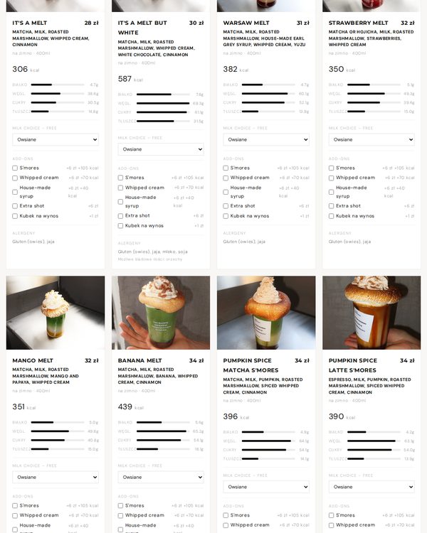 The top of the menu at It's a Match(a)