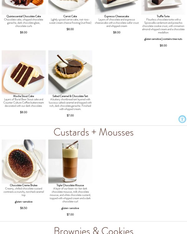 The top of the menu at French Broad Chocolate Lounge