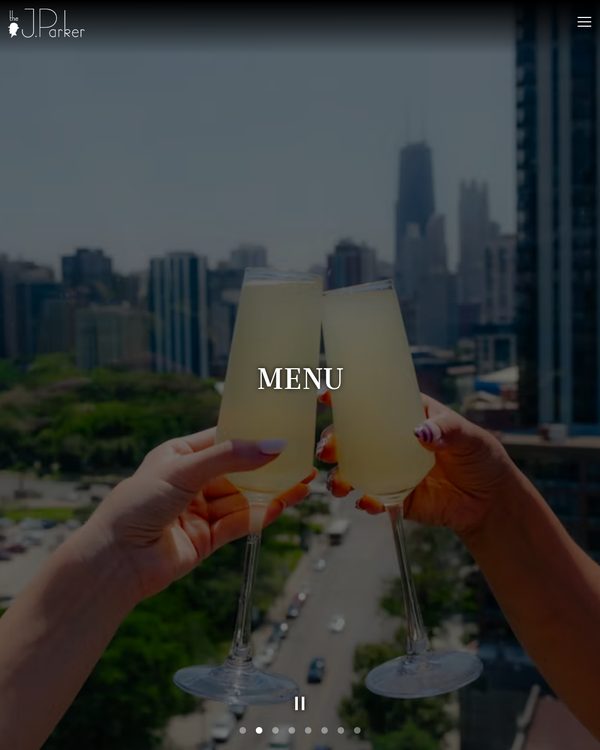 The top of the menu at The J. Parker