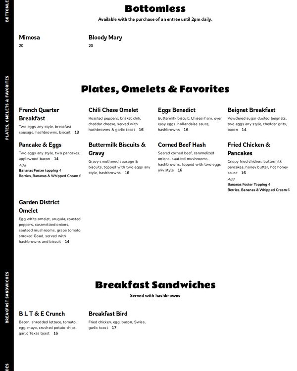 The top of the menu at Cafe Maspero