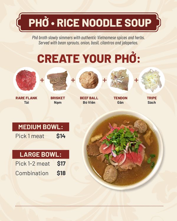 The first page of the menu at Tan Dinh