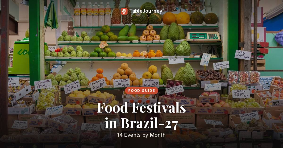 Food Festivals in Brazil 2026-27: 14 Events by Month