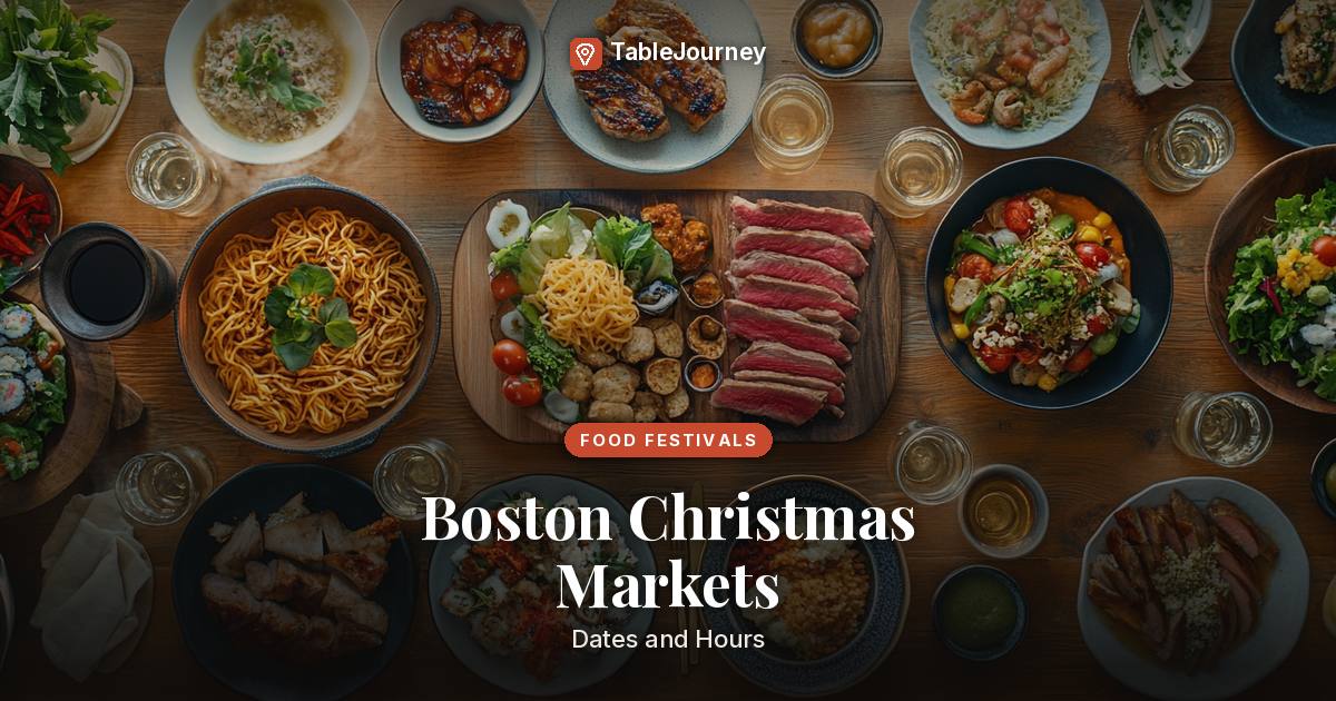 Boston Christmas Markets 2026: Dates and Hours