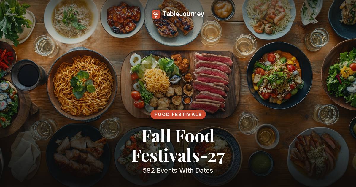 Fall Food Festivals 2026-27: 582 Events With Dates