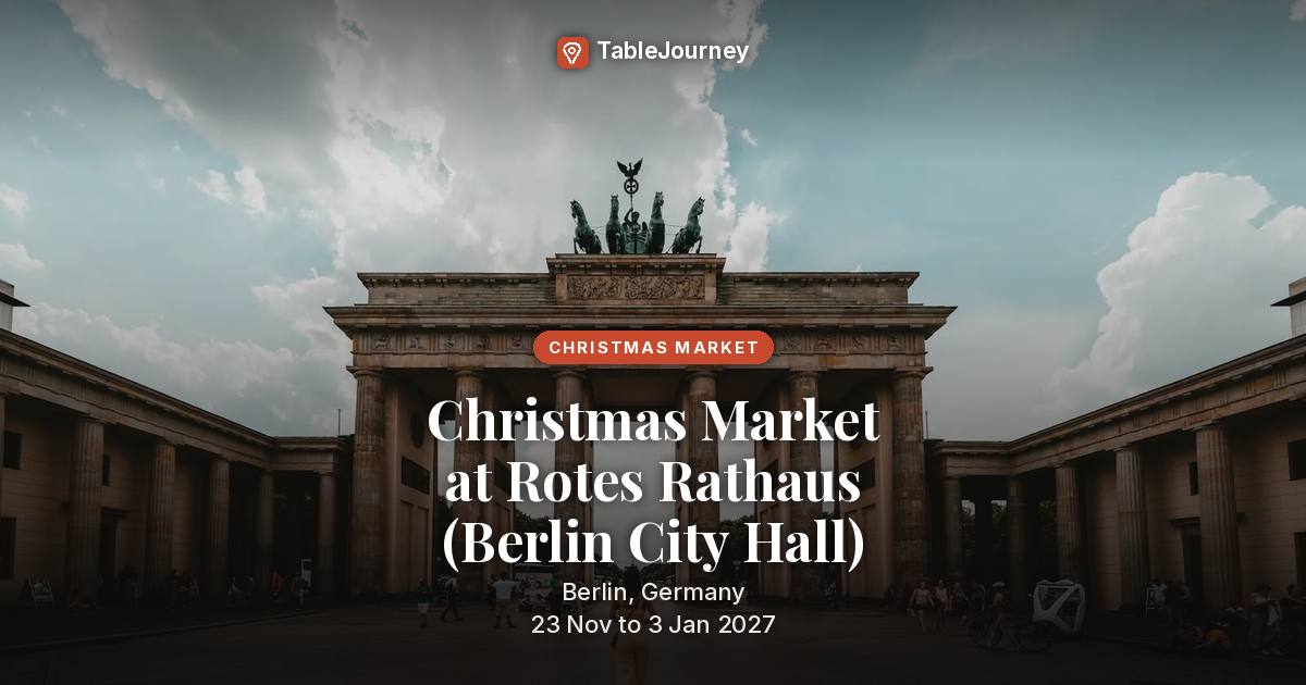 Christmas Market at Rotes Rathaus (Berlin City Hall) 2026