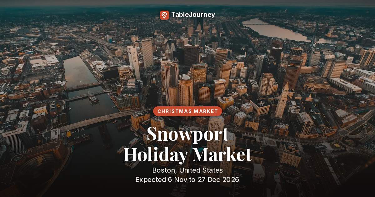 Snowport Holiday Market in Boston 2026: Nov 6-Dec 27 (expected)